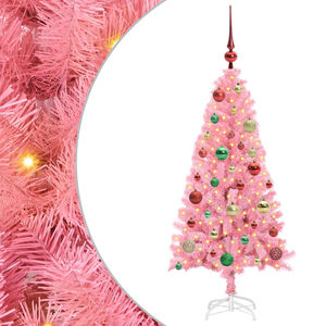 vidaXL Weihnachtsbaum Rosa 120 cm PVC
