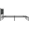 vidaXL Bettgestell mit Kopfteil Metall Schwarz 120x200 cm