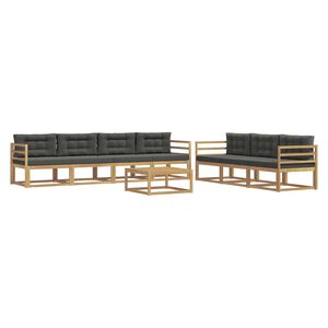vidaXL Outdoor-Sofagarnitur 7 stk. Wei&szlig; und Anthrazit