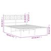 vidaXL Bettgestell mit Kopfteil Metall Schwarz 120x190 cm