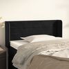 vidaXL Kopfteil mit Ohren Schwarz 103x16x78/88 cm Samt