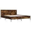 vidaXL Bettgestell R&auml;uchereiche 135x190 cm Holzwerkstoff und Metall