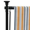 vidaXL Au&szlig;enrollo Gelb und Wei&szlig; 120x270 cm Stoff und Stahl
