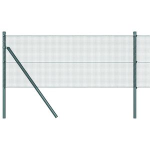 vidaXL Geschwei&szlig;ter Drahtzaun, bodenverankert 100 x 0,8 m Gr&uuml;n Netz