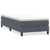 vidaXL Boxspringbett ohne Matratze Dunkelgrau 80x220 cm Samt