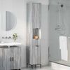 vidaXL Badezimmerschrank mit Speicher Graues Sonoma 31,5 x 33 x 190 cm
