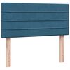 vidaXL Boxspringbett mit Matratze Dunkelblau 80x220 cm Samt