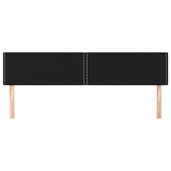 vidaXL Kopfteile Schwarz 180x5x78/88 cm Stoff