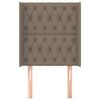 vidaXL Kopfteil mit Ohren Taupe 83x16x118/128 cm Stoff
