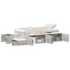 vidaXL Aufbewahrungsbettgestell Beton Grau 80 cm Holzwerkstoff