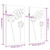vidaXL 2-tlg. Garten-Wanddeko 105x55 cm Cortenstahl Blumen-Design