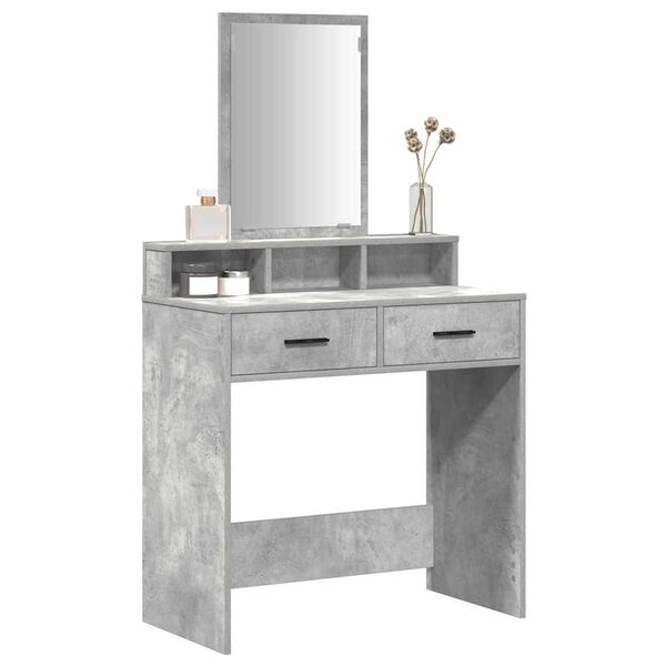 vidaXL Schminktisch Beton Grau 79 x 41 x 140 cm Holzwerkstoff