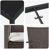 vidaXL Garten Essgruppe 5 pcs Braun und Schwarz PE-Rattan