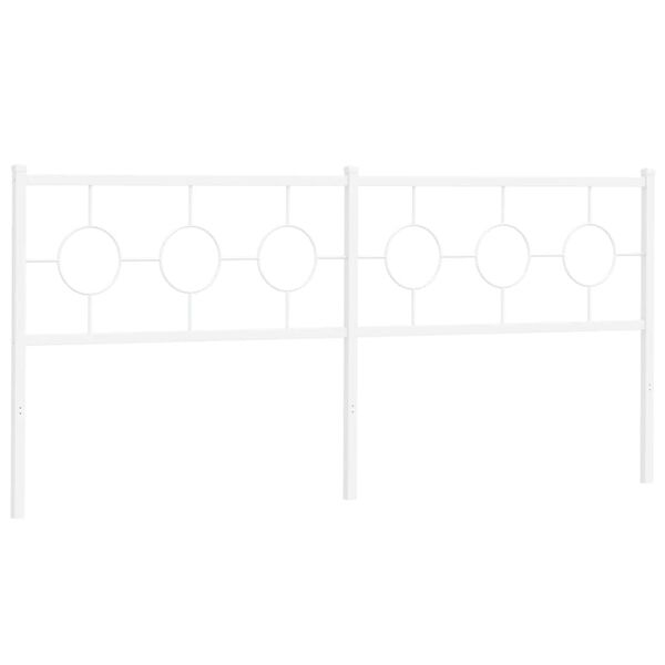 vidaXL Kopfteil Metall Wei&szlig; 193 cm