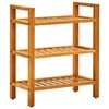 vidaXL Schuhregal mit 3 Etagen 50x27x60 cm Massivholz Eiche