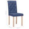 vidaXL Esszimmerst&uuml;hle 4 Stk. Blau Stoff