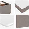 vidaXL Ottoman-Bett mit Matratze Taupe 180x200 cm Stoff