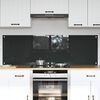vidaXL K&uuml;chenr&uuml;ckwand 2 pcs Dunkelgrau 80 x 50 cm Geh&auml;rtetes Glas