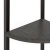 vidaXL Eckregal mit 3 B&ouml;den Schwarz 45,5x31,5x120 cm