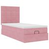 vidaXL Ottoman-Bett mit Matratzen & LEDs Rosa 90x190 cm Samt