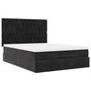 vidaXL Ottoman-Bett mit Matratzen & LEDs Schwarz 140x190 cm Samt
