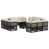 vidaXL Gartensofa-set 13 stk. Schwarz Poly-Rattan