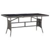 vidaXL Gartentisch Grau 170 x 80 x 74 cm Poly Rattan