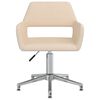 vidaXL Esszimmerst&uuml;hle 6 Stk. Drehbar Creme Stoff
