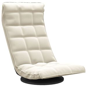 vidaXL Bodenstuhl Drehbar Creme Samt