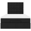 vidaXL Ottoman-Bett mit Matratze & LEDs Schwarz 120x200 cm Stoff