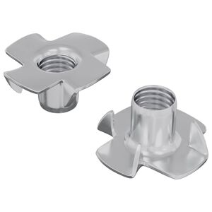 vidaXL Stift-T-Nuss 2 pcs Silber M6 mm Stahl
