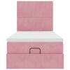 vidaXL Ottoman-Bett mit Matratzen Rosa 90x200 cm Samt