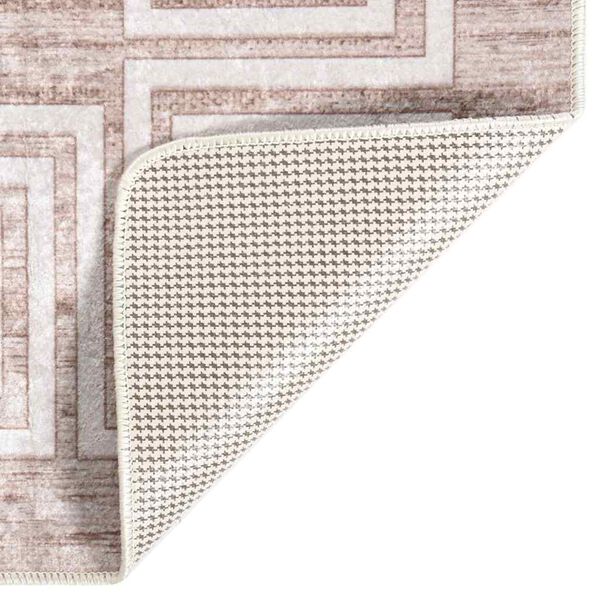 vidaXL Teppich Waschbar Beige 190x300 cm