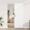 vidaXL Schiebet&uuml;r Wei&szlig; 83 x 232 cm Massives Kiefernholz