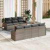 vidaXL Gartensofa-set mit Speicher 8 pcs Grau Poly-Rattan