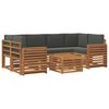 vidaXL Outdoor-Sofagarnitur 7 stk. Natur und Anthrazit