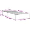 vidaXL Ottoman-Bett ohne Matratze Blau 80x200 cm Stoff