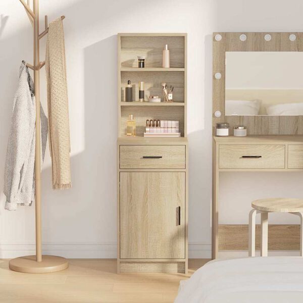 vidaXL Highboard Sonoma-Eiche 40 x 40,5 x 135 cm Holzwerkstoff