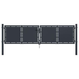 vidaXL Gartentor aus Stahl 300 x 75 cm Anthrazit