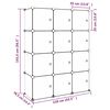 vidaXL Kinderschrank Modular mit 12 Würfeln Grün PP