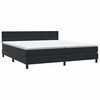 vidaXL Boxspringbett mit Matratze & LED Schwarz 180x220 cm Samt
