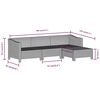 vidaXL 8-tlg. Garten-Lounge-Set mit Kissen Grau Poly Rattan