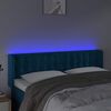 vidaXL LED Kopfteil Dunkelblau 147x16x78/88 cm Samt