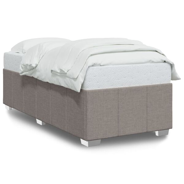vidaXL Bettgestell ohne Matratze Taupe 80x200 cm Stoff