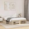vidaXL Bettgestell Sonoma-Eiche 135x190 cm Holzwerkstoff