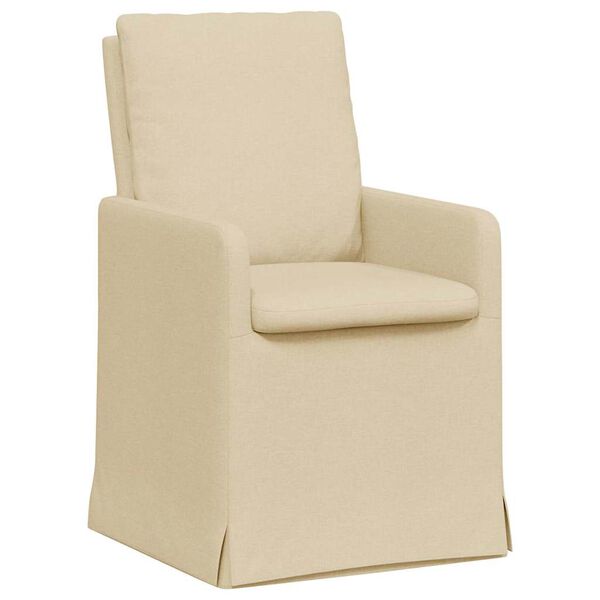 vidaXL Esszimmerst&uuml;hle 2 pcs Creme 57 x 67 x 98 cm Stoff