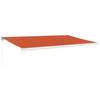 vidaXL Markise Einziehbar Orange und Braun 5x3 m Stoff und Aluminium