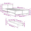 vidaXL Bettgestell mit Schubladen Sonoma-Eiche 90x200cm Holzwerkstoff