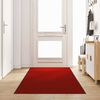 vidaXL Fu&szlig;matte Rot und Schwarz 120 x 350 cm Polyamid und PVC