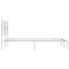 vidaXL Bettgestell mit Kopfteil Metall Wei&szlig; 120x200 cm